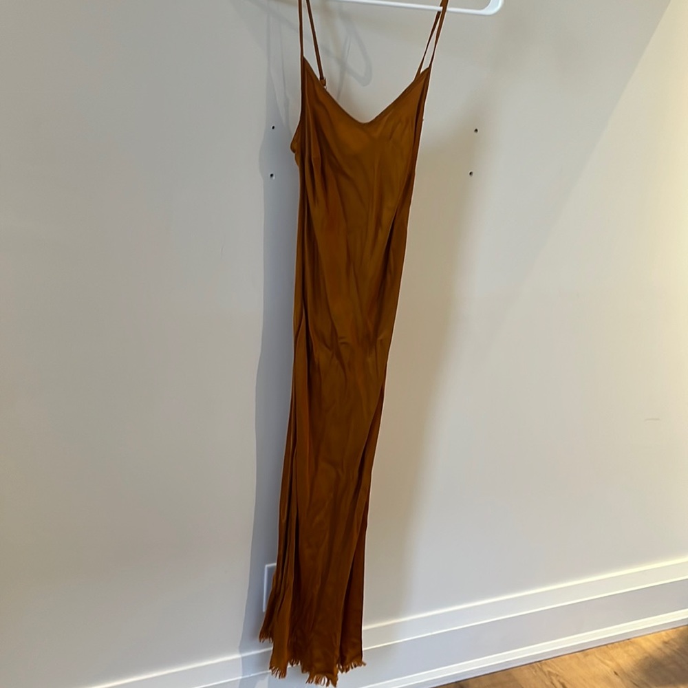 Bronze slip dress